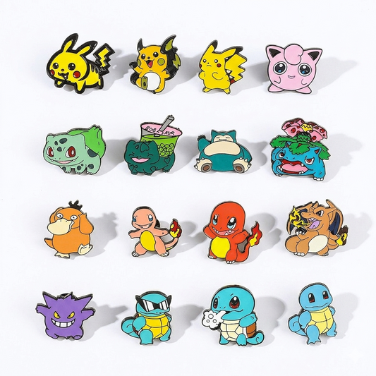 Pokémon Metal Enamel Pins