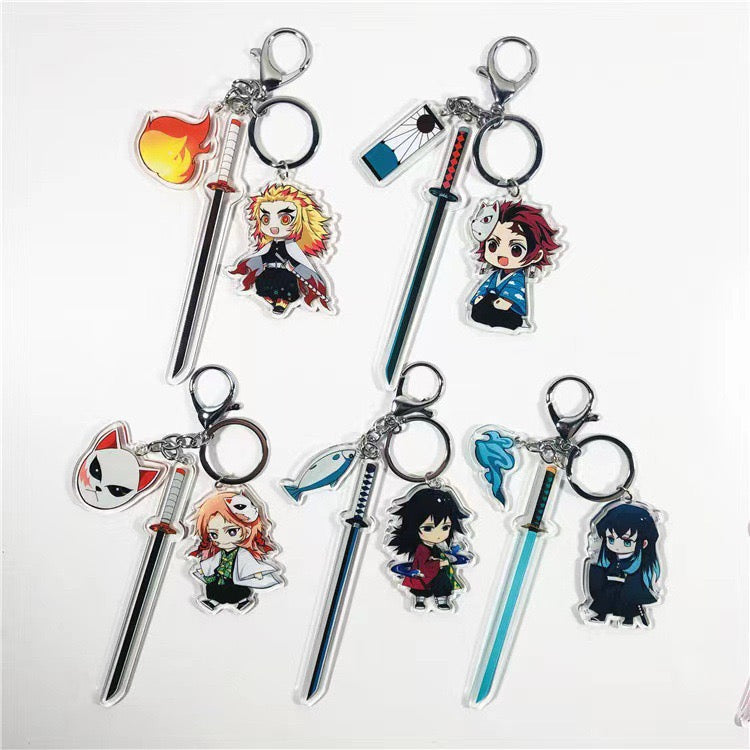 Anime-Inspired Demon Slayer Character Keychains