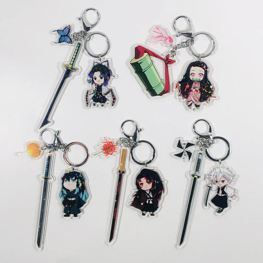 Anime-Inspired Demon Slayer Character Keychains
