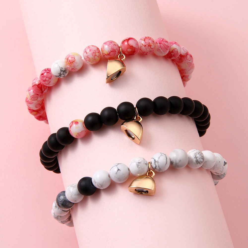 3pcs Kids Beaded Bracelet Set – Heart Friendship Bracelets