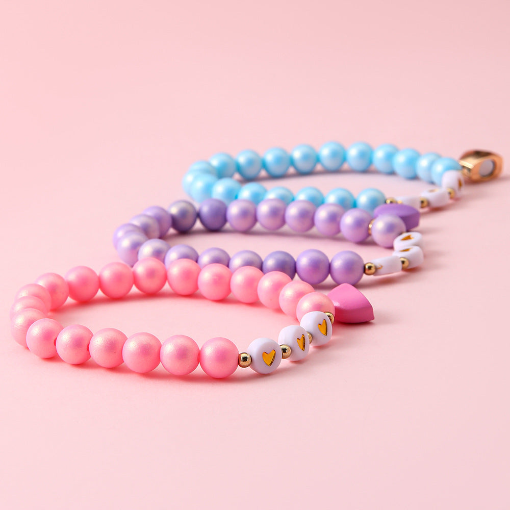 3pcs Beaded Magnetic Heart Bracelet Set – BFF Friendship Jewelry
