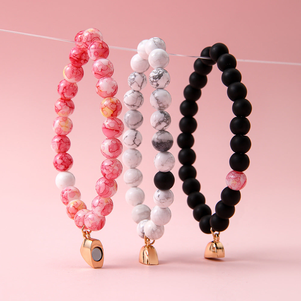 3pcs Kids Beaded Bracelet Set – Heart Friendship Bracelets